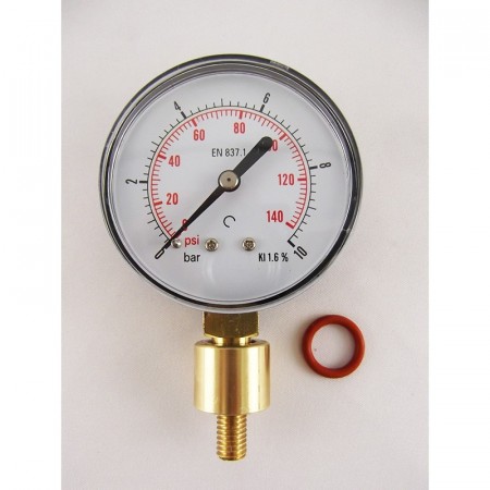 Aphrometer - manometer for flaske 0-10 bar - BacBrewing