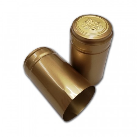 Gull krympehetter til vinflasker - 30stk