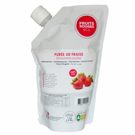 Jordbærpuré 1kg  - Fruits Rouges & Co (Best før 22. mars 2024)