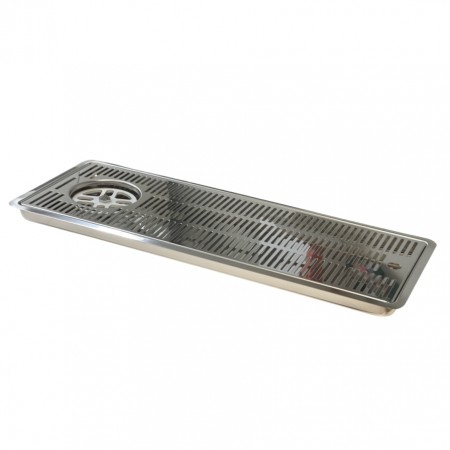 Nedfelt Drip Tray med rinser og drenering  - 60cm x 22cm rustfritt stål - AEB